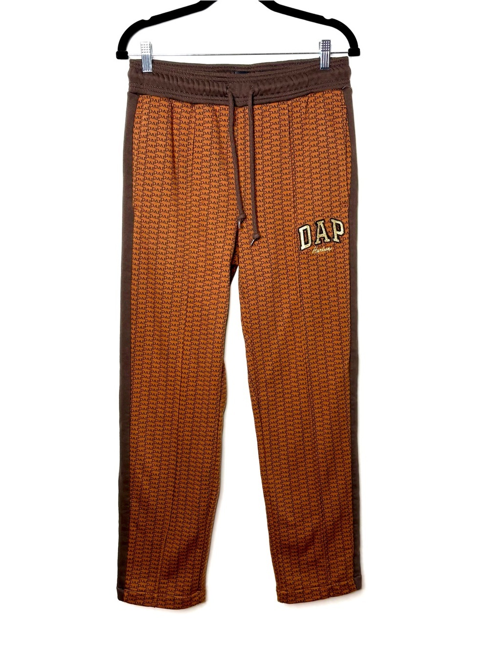 GAP X DAP Dapper Dan Logo Print Dark Brown Joggers Track Pants